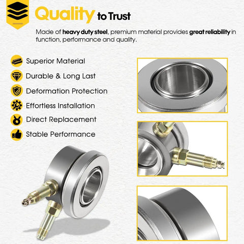 Dope Hydraulic Throwout Bearing Kit For T5 Transmissions Not Ford Fits OEM Clutch Replaces 82876 82870, metal bearing with bleeder and adapter
