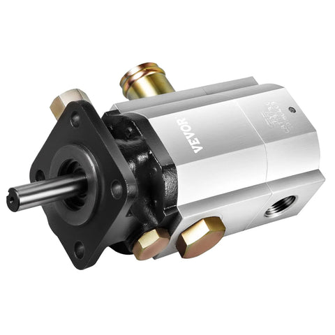 Bestauto Hydraulic Wood Splitter Pump 3000 PSI 2 Stage Log Splitter Pump 13 GPM aluminum gear pump side view with shaft