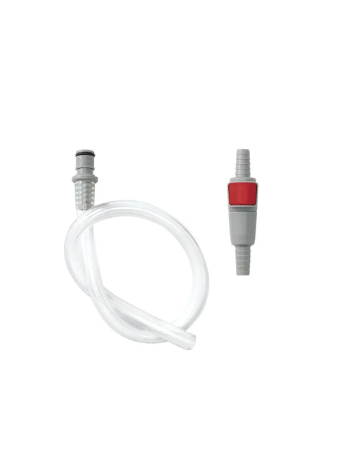 Osprey Hydraulics Quick Connection Kit for Water Reservoir, clear tubing with gray connectors and red latch