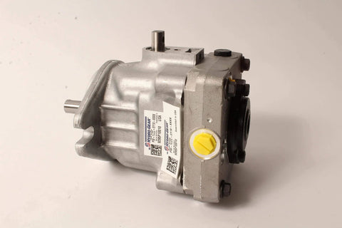 Side view of Hydro-Gear PW-1LCC-EY1X-XXXX Pump Genuine OEM Part, 21cc PW Series hydraulic replacement part for lawn equipment.