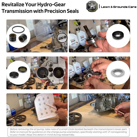 Transaxle Seal Service Kit For ZT-2800 ZT-3100 ZT-3200 ZT-3400 Rebuilds With Charge Pump Gerotor Seals, 30 Piece Set installation
