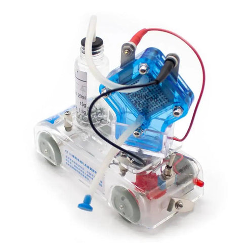 Hydrogen Fuel Cell Car Science Kit for Hands On STEM Learning with zinc and citric acid hydrogen production powering mini trolley