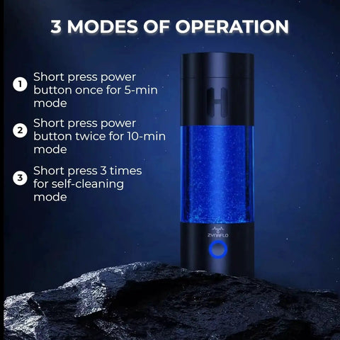 3 modes operation display of Hydrogen Water Bottle Generator With SPE PEM Technology Delivers 2.0 To 3.0 PPM H2 for active lifestyles