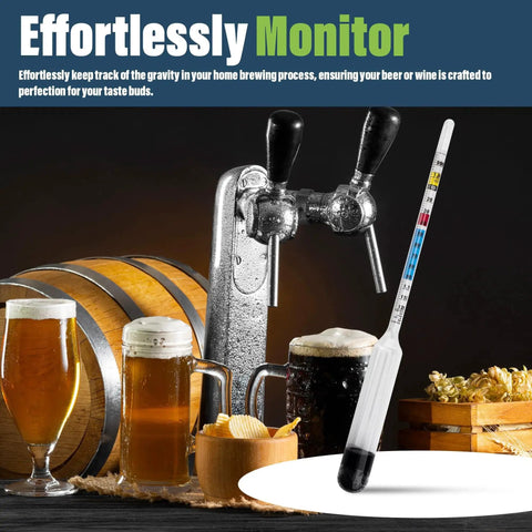 Hydrometer For Wine Making With 100 Mm Alcohol Test Jar Specific Gravity Hydrometer For Wine And Beer Brewing Testing Kit