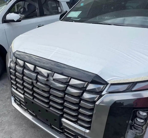 Front Grille Cover Trim For Hyundai Palisade 2023 2024 2025 With Self Adhesive Backing ABS Plastic Plus Triple Plating Hood Molding And Front Bumper Garnish Gives Your Ride A Dope Luxe Look Easy Install No Drilling