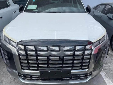 Front Grille Cover Trim For Hyundai Palisade 2023 2024 2025 With Self Adhesive Backing ABS Plastic Plus Triple Plating Hood Molding
