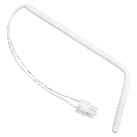 Ice maker bin thermistor sensor white probe with two-wire lead and white connector