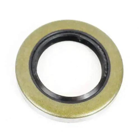 Close-up of a TruRyde bearing seal for 5 Hole Idler Hub 4.5 Inch Bolt Circle For 2000 Lb Axles Beefed Up BT8 Spindle 1 Inch Bore Uses L44643 Bearings