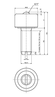 IGUCHI made in Japan IS-05SN Stainless Steel Machined Stud Mount Ball Transfer - VXB Ball Bearings