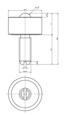 IGUCHI made in Japan IS-06N Carbon Steel Machined Stud Mount Ball Transfer - VXB Ball Bearings