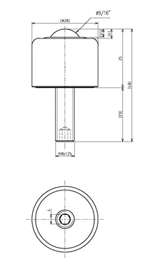 IGUCHI made in Japan IS-13SN Stainless Steel Machined Stud Mount Ball Transfer - VXB Ball Bearings