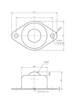 IM-16 IGUCHI Light Load Carbon Steel S15CK Ball Transfer Unit - VXB Ball Bearings