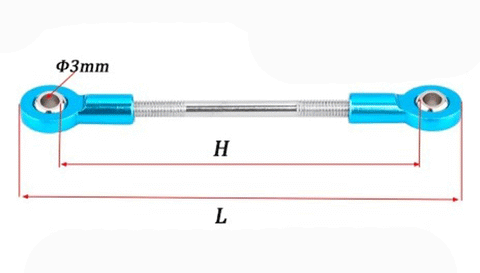 M3 144mm (5.66") Long Miniature Rod End Linkage