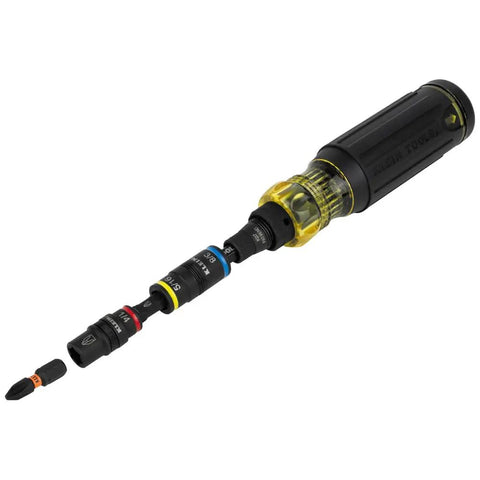 17-In-1 Impact Rated Hybrid Screwdriver And Nut Driver With Magnetic Shaft, Flip Socket, 11 Tips, 3 Nut Driver Sizes, Bit Holder And Square Adapter, Pro Grade KNECT Kit By Klein Tools