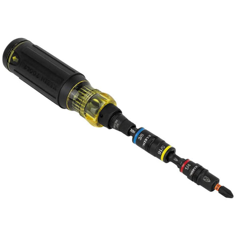 17-In-1 Impact Rated Hybrid Screwdriver And Nut Driver With Magnetic Shaft, Flip Socket, 11 Tips, 3 Nut Driver Sizes by Klein Tools