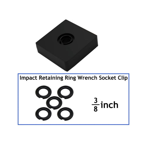 3/8 Inch Impact Retaining Ring Clip With O-Ring For Cordless Impact Wrench Kit Includes 5 Sets Of Retainer Rings, O-Rings, And Anvil Install Tool Compatible With Air, Electric And Pneumatic Wrenches Friction Ring Replacement package showing components