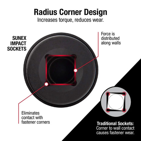 Diagram of Impact Socket Adapter Beefy Half Inch Drive Half Inch Female To Three Quarter Inch Male With CrMo Steel Ball Detent
