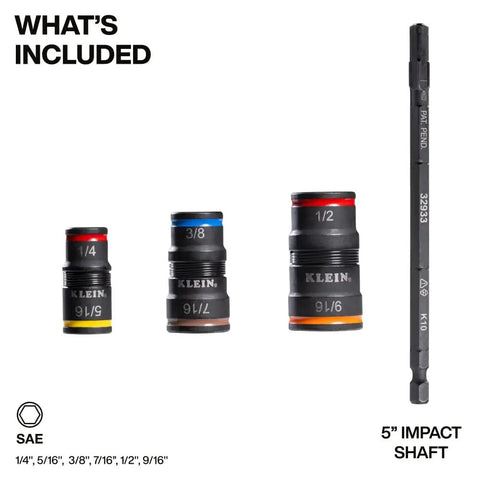 Quick Change Socket Shft 7 In 1 Impact Driver Socket Set With Flip Sockets And ...