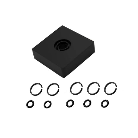 3/8 Inch Impact Retaining Ring Clip with O-Ring for Cordless Impact Wrench Kit includes 5 sets of retainer rings, O-rings, and anvil tool