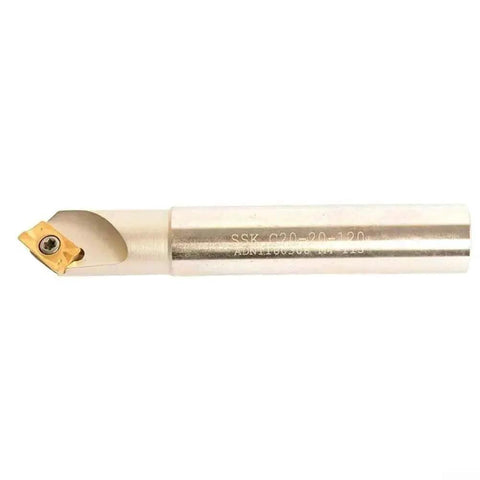 Pro Grade C20 20 120L Indexable Chamfer End Mill Cutter Set With 10 APKT1604 Carbide Inserts For Cast Iron Processing And Finishing, 20 Mm Shank Diameter, 120 Mm Tool Length, 45 Degree Chamfer