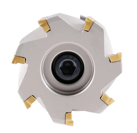 3 Inch Indexable Face Mill Cutter With 1 Inch Arbor Hole NMTB40 Precision Milling Tool Includes 7 APKT1604 TiN Coated Carbide Inserts
