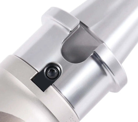 Close-up of 3 Inch Indexable Face Mill Cutter With 1 Inch Arbor Hole NMTB40 Precision Milling Tool Includes 7 APKT1604 TiN Coated Carbide Inserts