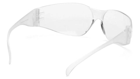 Side view of Indoor Impact Resistant Reading Glasses 2.0 With Anti Glare UV Protection, clear polycarbonate frame and lenses.