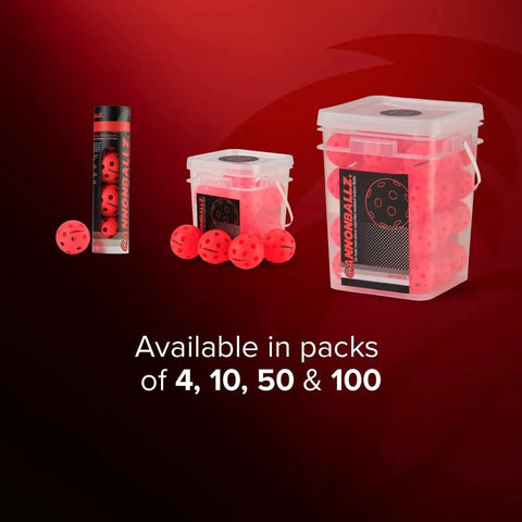 Indoor Pickleball Balls Multi-Pack – 26 Hole Fluorescent Ember Pickleball Balls, USAPA Approved, shown in various packaging sizes.