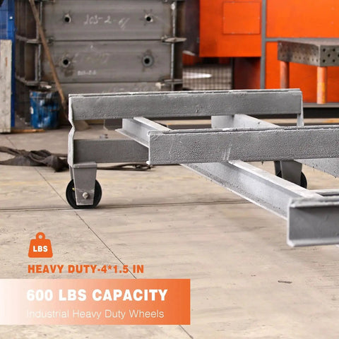 4 Inch By One And A Half Inch Cast Iron V Groove Wheel With Roller Bearing 600 Lbs Capacity Designed For Heavy Duty Roll Tracks And Sliding Gates Industrial Metal Casters For Rolling Applications Durable Black 1 Pack installed on metal frame in industrial setting