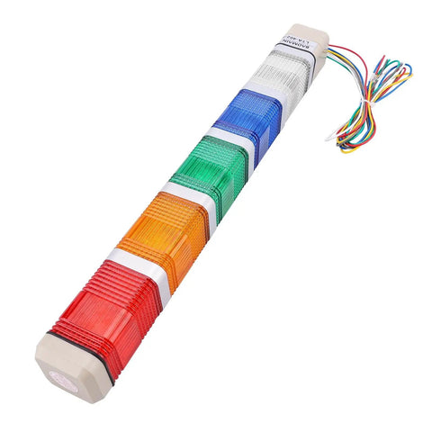 Industrial LED Signal Light Tower 110V AC With Continuous Light No Buzzer Red Yellow Green Blue White Stack Light LTA 402T5 Baomain Durable Metal