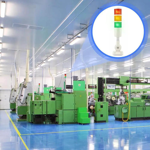Industrial Led Signal Tower Lights Three Layer Warning Column Lamp With Rotatable Base And Buzzer Strobe Beacon in factory setting