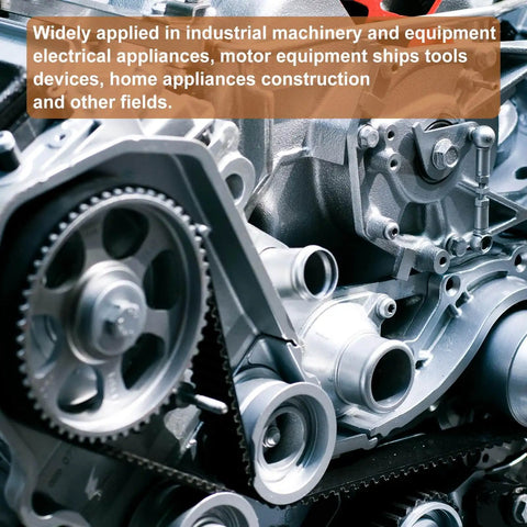 Industrial machinery close-up with gears and pulleys, suitable for products like the 10 Pack Black Compression Springs, 1.2mm Wire.