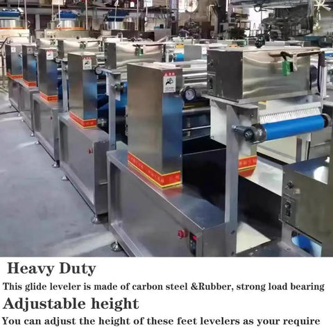 Heavy Duty Leg Levelers For Workbench Machine Or Cabinet 2.36 Inch Base Diameter With Anti Skid Pads Adjustable Feet Levelers M12 Thread 50mm Screw 80mm Total Height 1300 Lb Capacity Black 4 Pack Carbon Steel Construction
