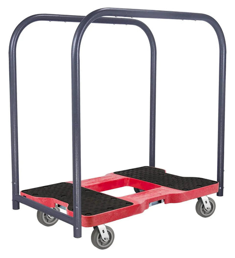Industrial cart with Heavy Duty Caster Wheels Set Of 4 6x2 Flat Tread Rubber Casters, 2 swivel and 2 rigid, installed