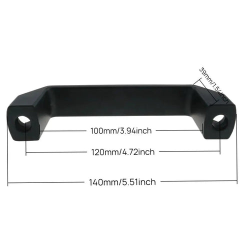 Industrial Pull Handle 120mm For 3030 And 4040 Aluminum Extrusions With M6 And M8 Screws And Nuts Universal Kit front view
