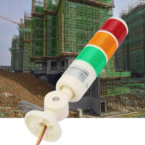 24V Industrial Tower Safety Stack Light With Ultra Bright LED Indicators, multilayer foldable design, built-in buzzer, construction site