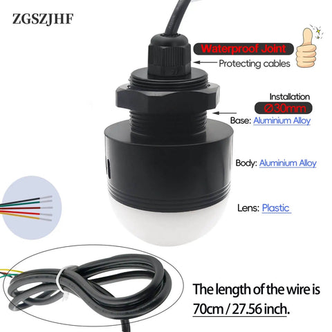 Industrial 24V DC AC LED Warning Lights Three Color Column Signal Tower Indicator Lamp Beacon With Continuous Buzzer for Panel Mount 30mm