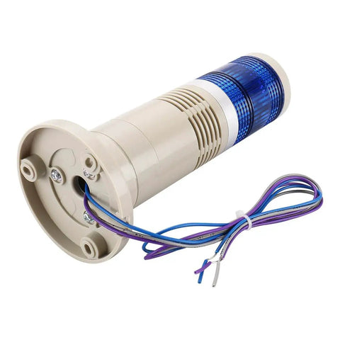 Alarm Warning Continuous Light 24V DC Heavy Duty Industrial Buzzer Signal Tower With Blue LED Model LTP 502TJ side view