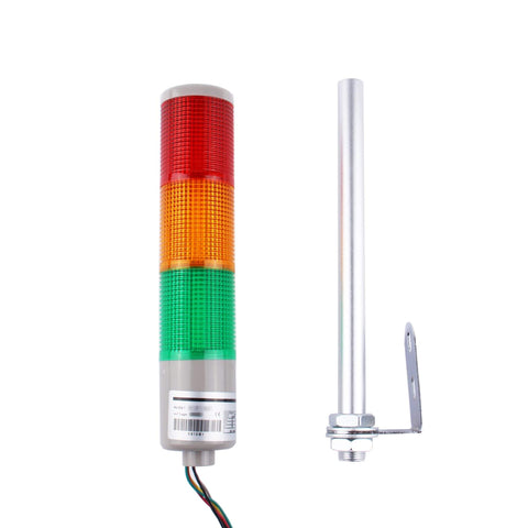 Industrial Signal Tower Light Set For Factory Floors With RGB LED Indicators 110V 3 Tiers LED Andon Light Without Sound