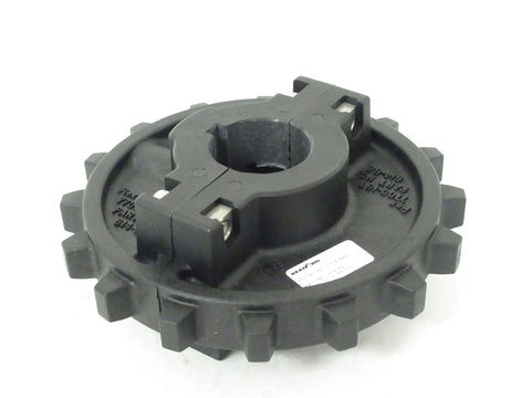 Front view of Heavy Duty Industrial Sprocket Gear With 1 Keyway And 16 Teeth For Transmission Systems Rexnord 614-62-3 Sprocket 10019896.