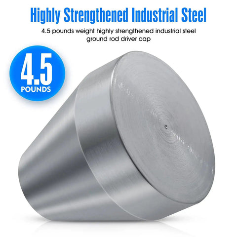 Ground Rod Cap Driver Pad Hammer For One Half Inch Five Eighth Inch And Three Quarter Inch Grounding Rods Industrial Steel