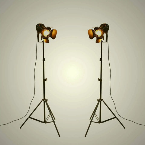 Vintage Industrial Floor Lamp Tripod With Adjustable Gooseneck In Black Finish, Height 68-180 Cm, 5 M Cord With Foot Switch, E26 Bulb Not Included, Pack Of 2 For Living Room Bedroom Office Bar Lighting For A Lit Ambience in side view.