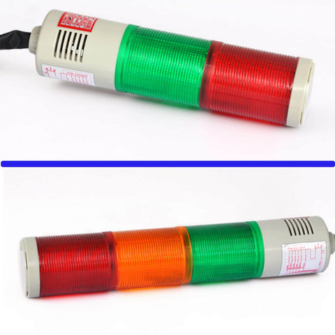 Industrial Warning Tower Light Stack For High Visibility Safety Signals Red Yellow Green LED Strobe Andon Lights DC24V Waterproof And Dustproof Tower With 3 Layer LEDs And 50000 Plus Hours Life No Sound YASONG LTA-505W.