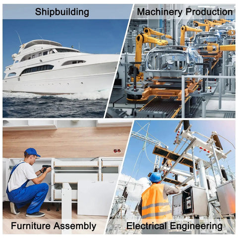 Shipbuilding, machinery production line, furniture assembly, electrical engineering in industries utilizing retractable indexing plunger pin