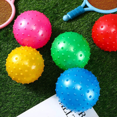 Colorful 200 Pcs Knobby Balls 6.3 Inch Soft Bouncy Balls Bulk Inflatable Sensory Toys with Air Pump Spiky Massage Stress Toys
