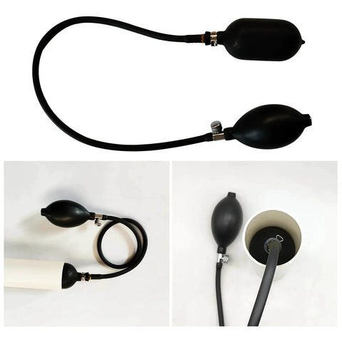 Inflatable Pipe Plug Balloon For Plumbing Tests And Pipe Sealing, Temporary Water Blocker And Leak Test Plug For PVC Pipes Two To Three And A Half Inches Or Inner Diameter One Point Seven To Four Point One Inches in various views.