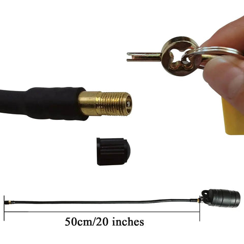 2 Inch Inflatable Pipe Test Plug With Extended Air Pipe For Plumbing And Sewer Testing, key, close-up view