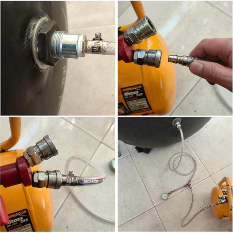 High Pressure Pipe Test Plug Inflatable Balloon Plug with PVC Fiber Cloth, connected to air compressor for sewer line testing