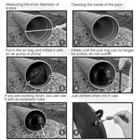 Rubber Test Ball Sewer Test Plug Inflatable Pipe Plug For Laboratory Testing And Sewer Line Maintenance 4 Inch Diameter