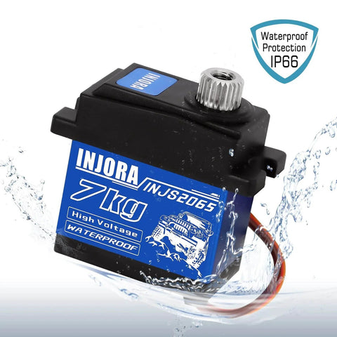 INJORA 7KG 2065 Digital Servo Waterproof High Voltage Sub-Micro Shift Servo for TRX4 TRX6 SCX10 III 1/10 RC Crawler Car
